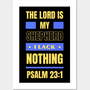 The Lord Is My Shepherd | Bible Verse Psalm 23:1 Posters and Art